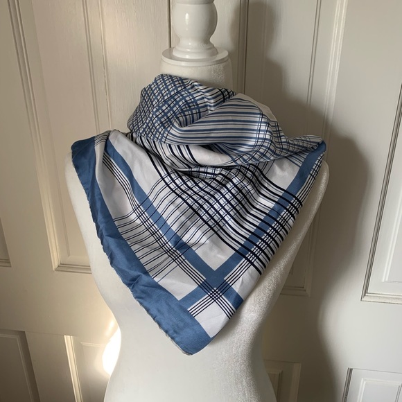 Elizabeth Roma Plaid Silk Scarf - Picture 5 of 12